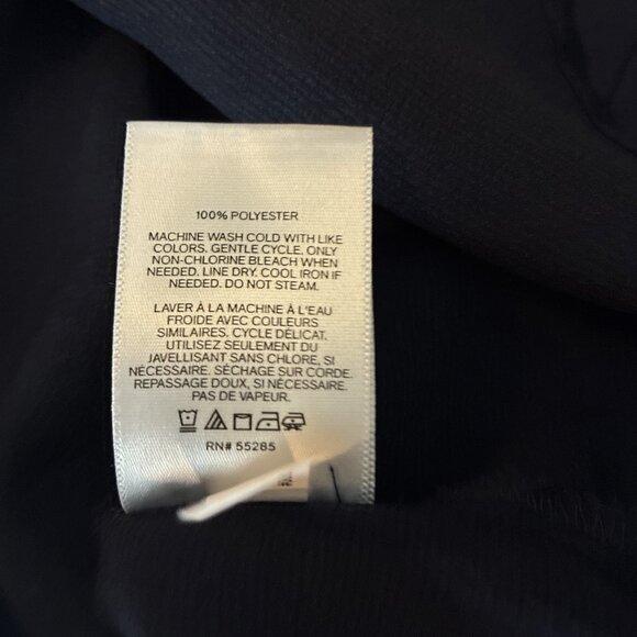 Express Womens Size XS Navy Blue V Neck Blouse Long Sleeve Career Work Top - Picture 6 of 6